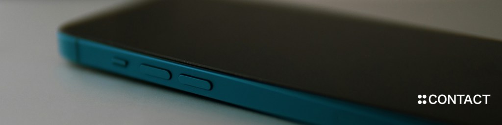 Close up picture of the side of an iPhone